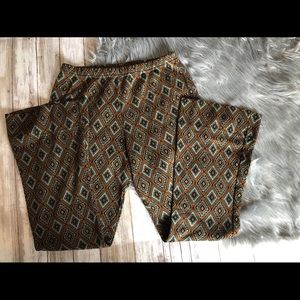 Retro 70’s style flare leg cloth pants, sz sm